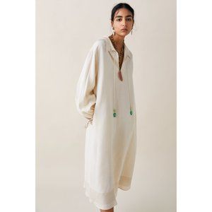 ZARA LIMITED EDITION STUDIO BEIGE BEADED DRESS 1217/091 Size L NWT